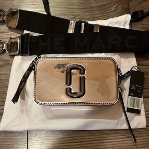 Marc Jacobs the Snapshot Camera Bag Leather Nickel Metallic